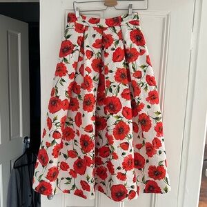 Lunatica Milano Poppy Brocade Midi Skirt Size IT42